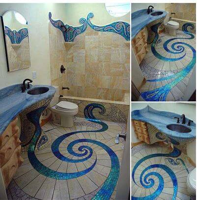 Mosaic Bathroom Floor