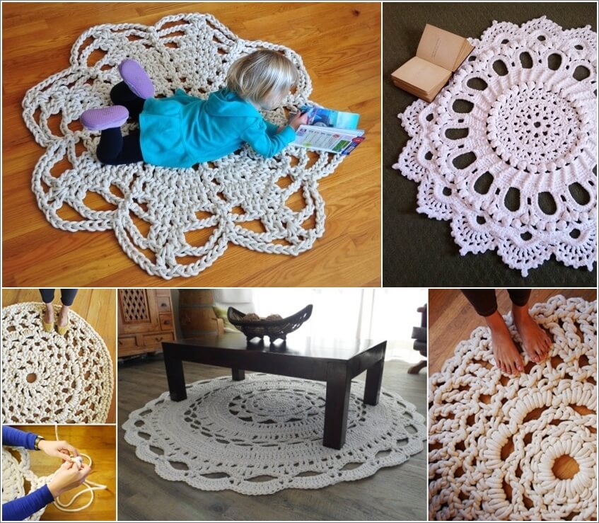 Would You Try a Giant Crochet Doily Rug 1