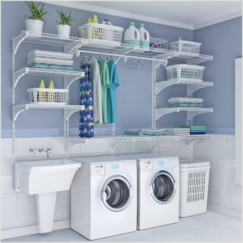 Choose Laundry Room Shelving That Suits, Laundry Room Wire Shelving Ideas