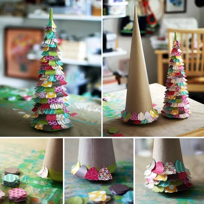 How Lovely These Petal Christmas Trees Are!