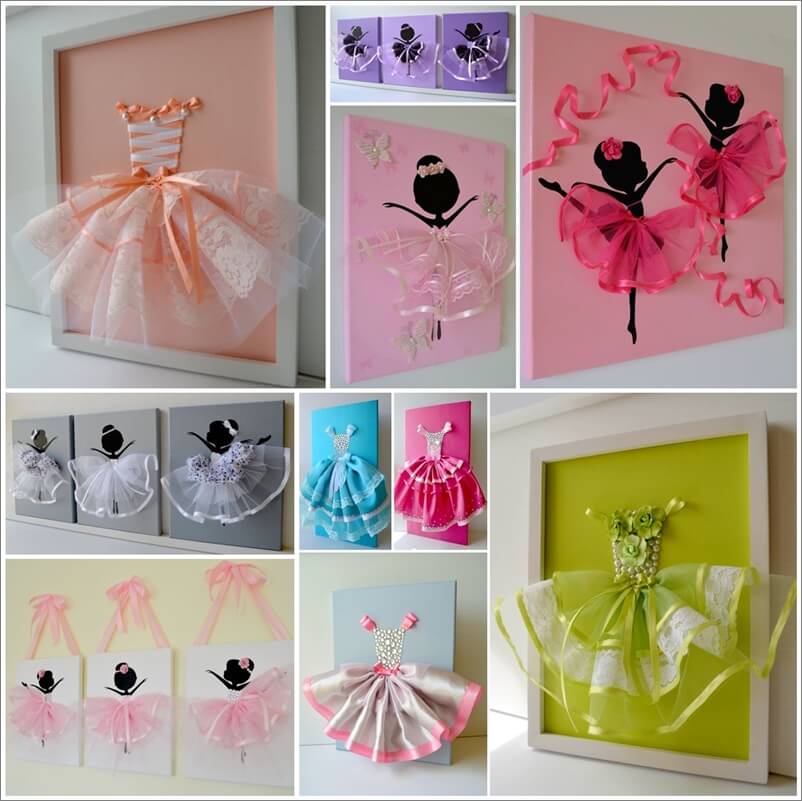 Make A Cute Tutu Dress Wall Art With Ribbons 1