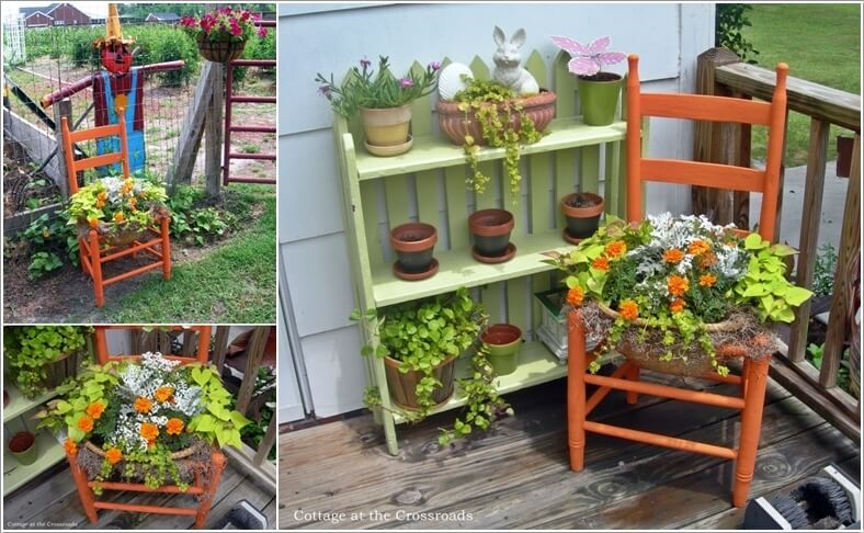 Cool and Creative Recycled Furniture Planter Ideas 2
