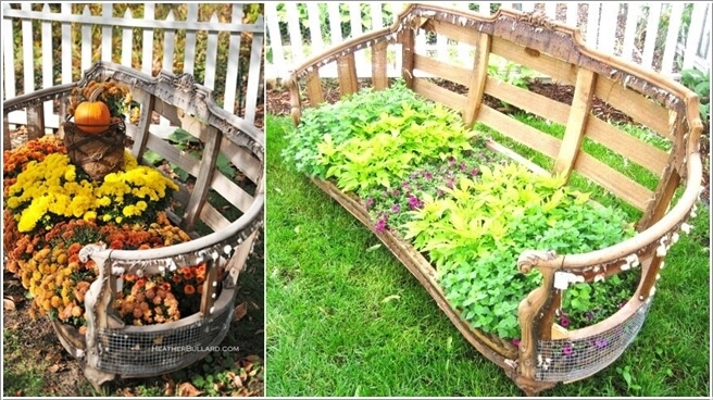 Cool and Creative Recycled Furniture Planter Ideas 4