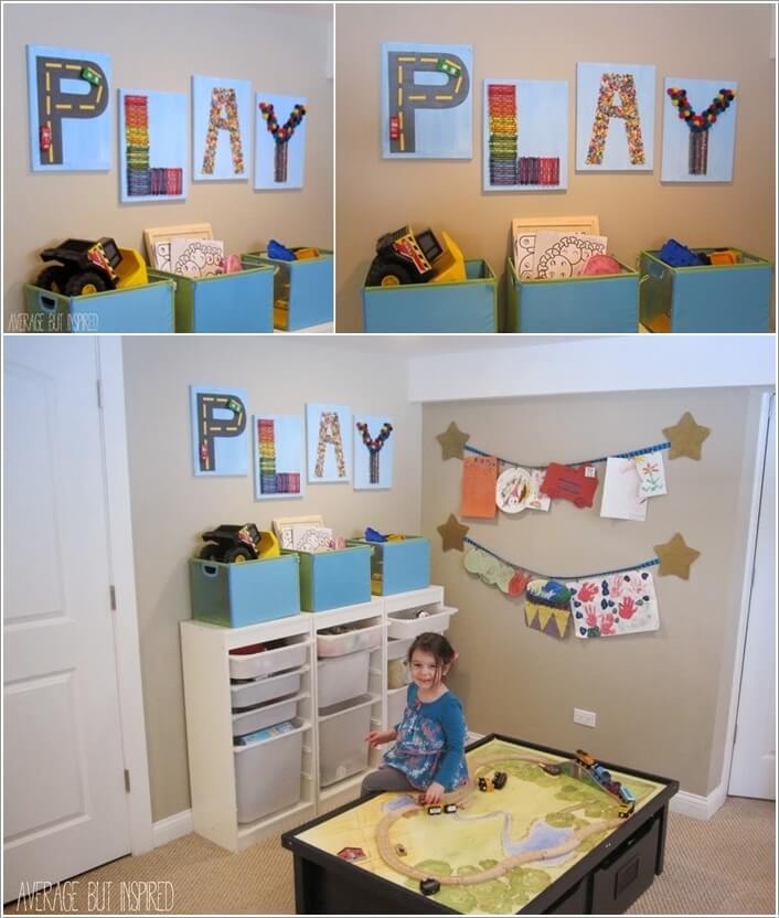 Decorate Your Kids' Playroom Wall with a Creative Idea 10