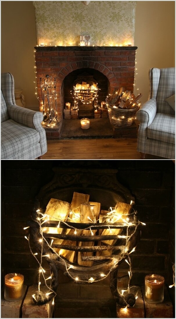 Decorate Your Living Room with String Lights 9