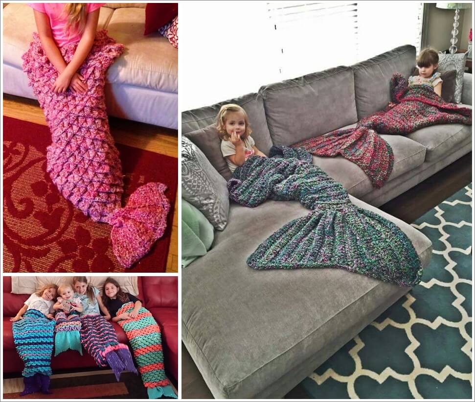 Look at These Awesome Crochet Mermaid Lap Blankets 1