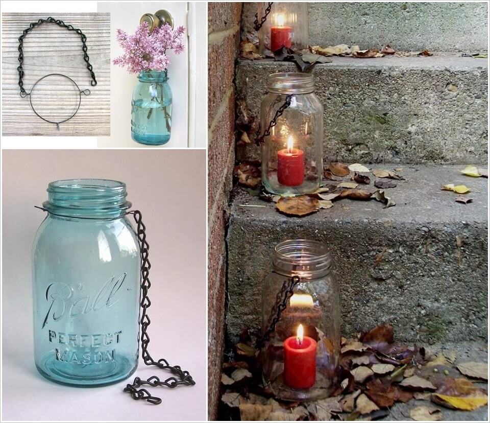 Make These Beautiful Hanging Mason Jar Lanterns 1