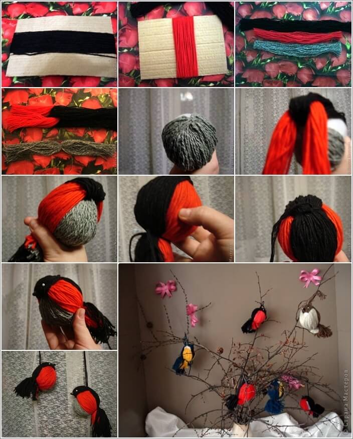 Make These Cute and Easy Yarn Birds 1