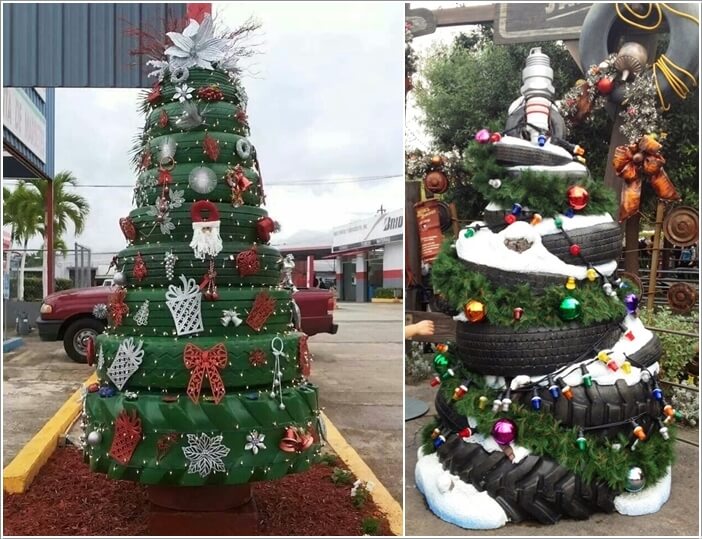 View These Fun Christmas Decor Ideas with Old Tires 1