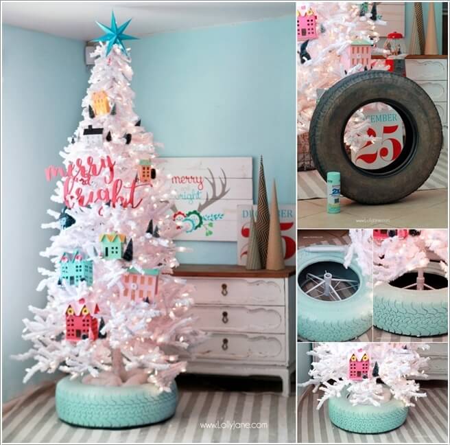 View These Fun Christmas Decor Ideas with Old Tires 5