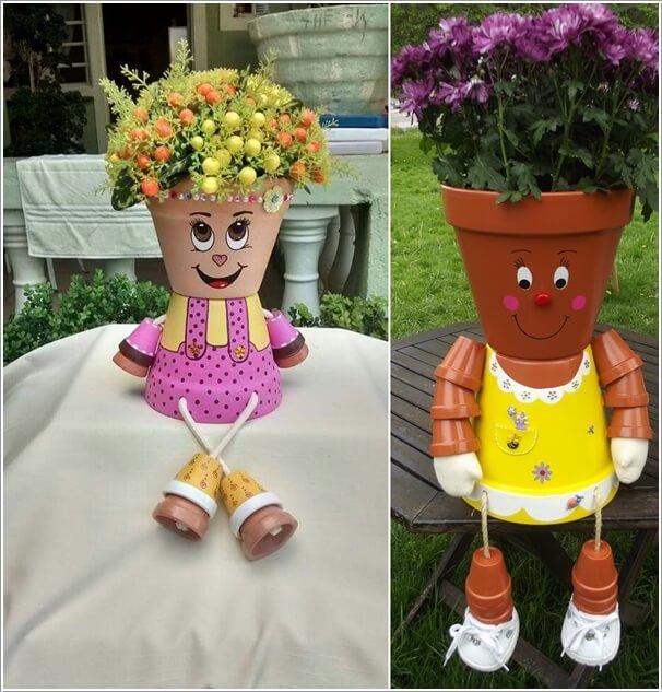 10 Cool Clay Pot Garden Crafts for You to Try 9