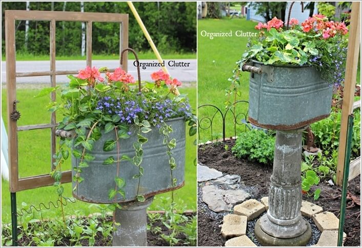 Make An Outdoor Feature from Recycled Materials 9