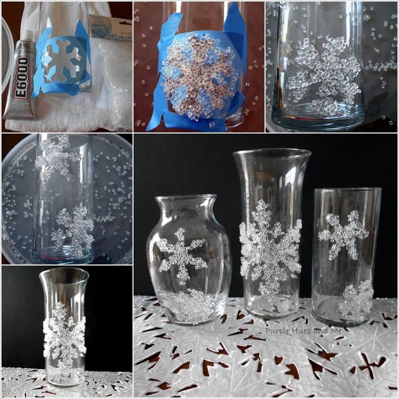 This Decorative Filler Snowflake Glass Decor Idea is So Clever 1