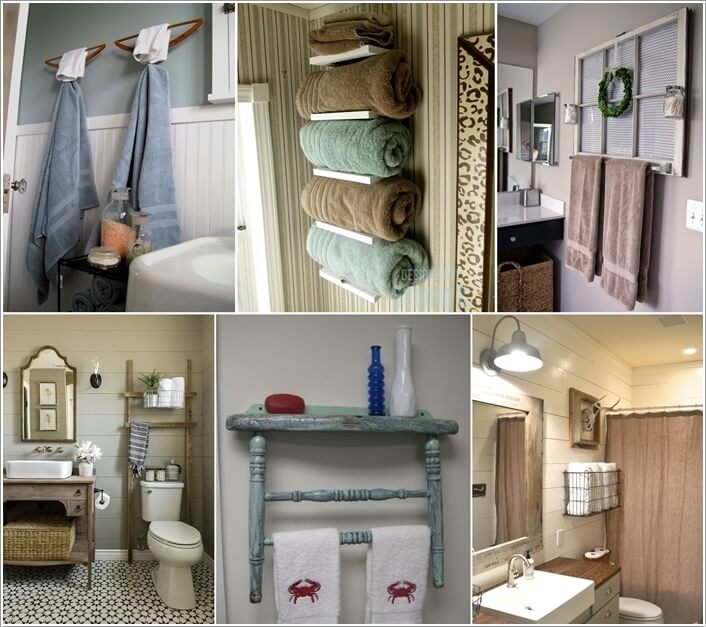 15 cool diy towel holder ideas for your bathroom