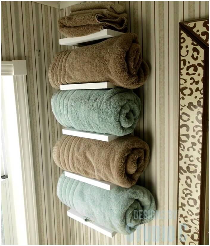 15 Cool Diy Towel Holder Ideas For Your, Bathroom Towel Holder Ideas