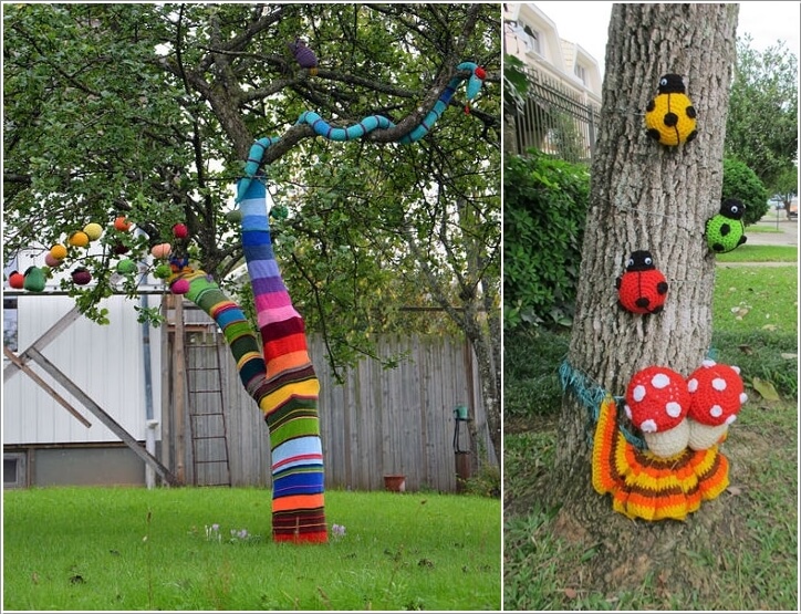 10 Wonderful Ideas to Decorate An Outdoor Tree 8