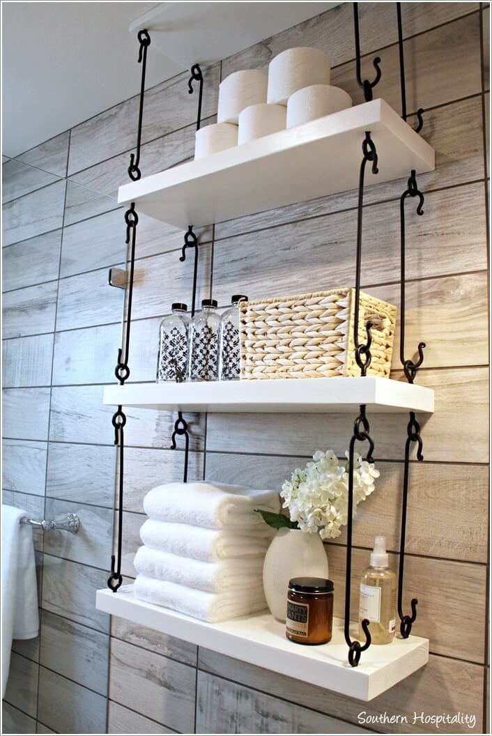 10 Cool Ways to Decorate with Suspended Shelves 3