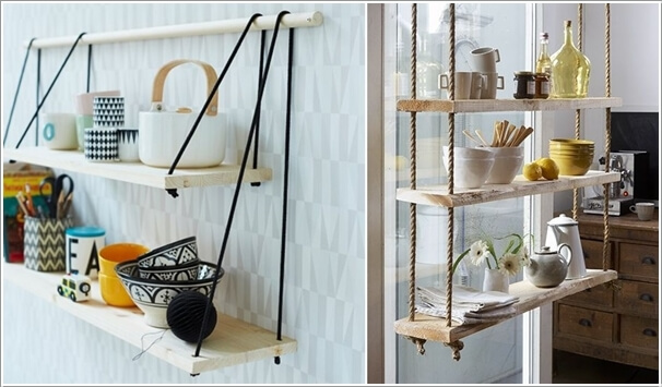 10 Cool Ways to Decorate with Suspended Shelves 6