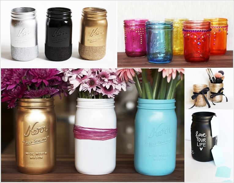 5 Ways in Which You Can Color Mason Jars 1