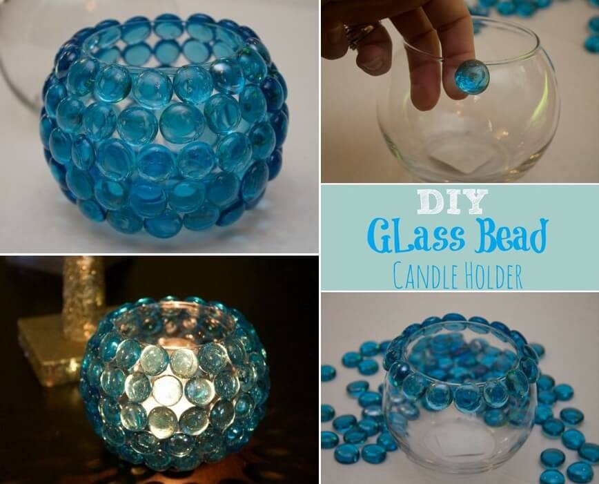 This Dollar Store Glass Gem Candle Holder is So Pretty