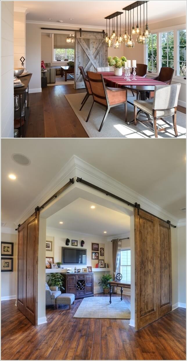 10 Awesome Ways to Decorate Your Home with Barn Doors 8