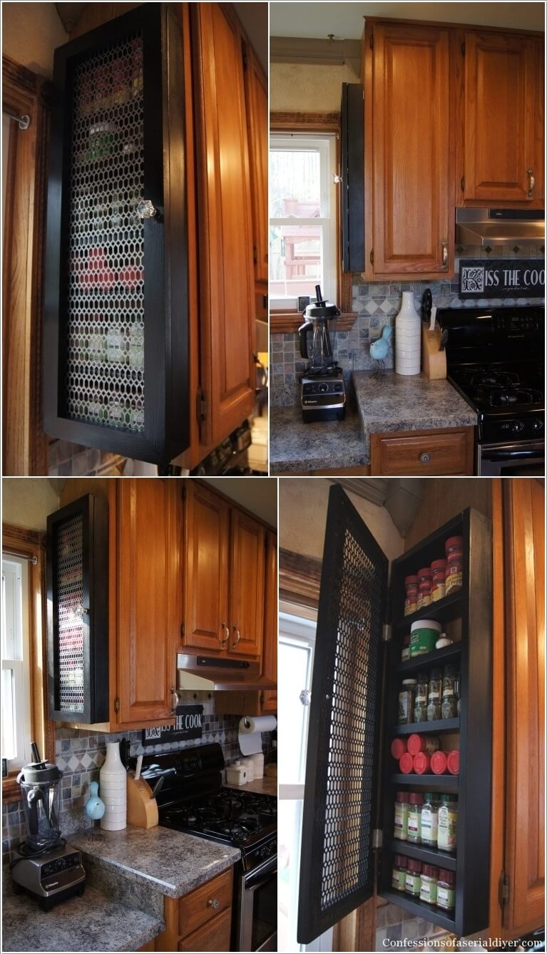 10 Places in Your Kitchen to Install a Spice Rack 2