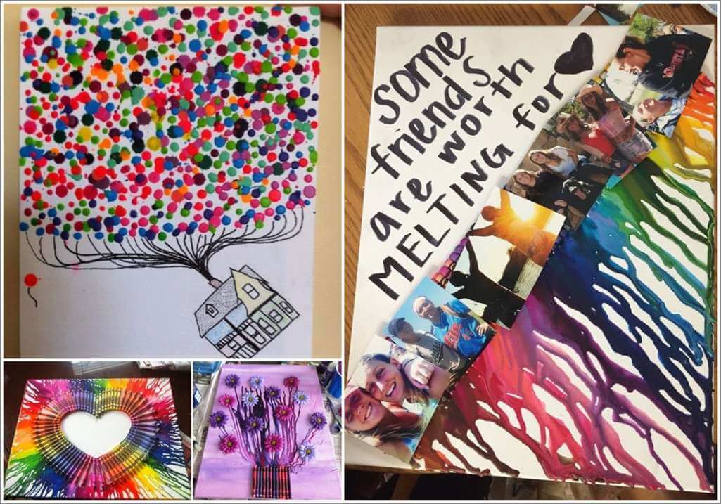 Over 50 Colorful Melted Crayon Art Ideas 1