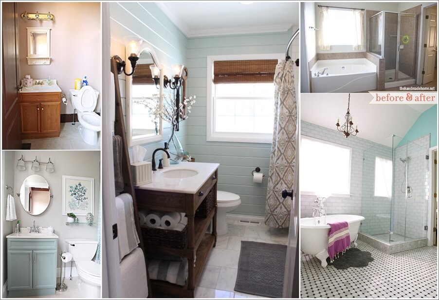 Over 20 Beautiful Before and After Bathroom Makeovers 1