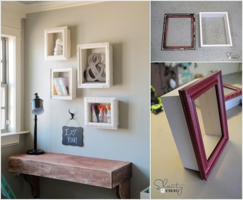 Try These Wonderful DIY Frame Shelves 1