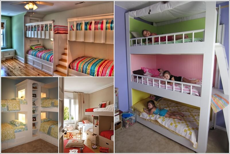 31 Practical Bunk Bed Designs for More Than Two Kids 1