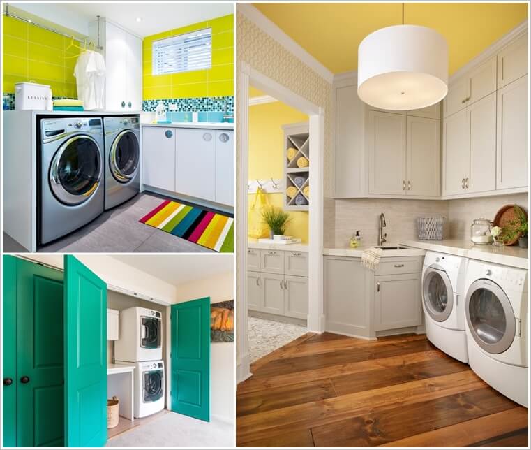 8 Cheerful Ideas to Color Up Your Laundry Room 1