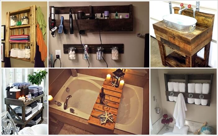 24 Wonderful Pallet Projects for Your Bathroom 1