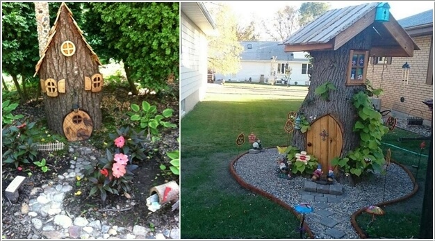 10 Absolutely Wonderful Tree Stump Landscaping Ideas 3