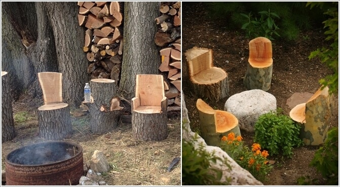 10 Absolutely Wonderful Tree Stump Landscaping Ideas 6