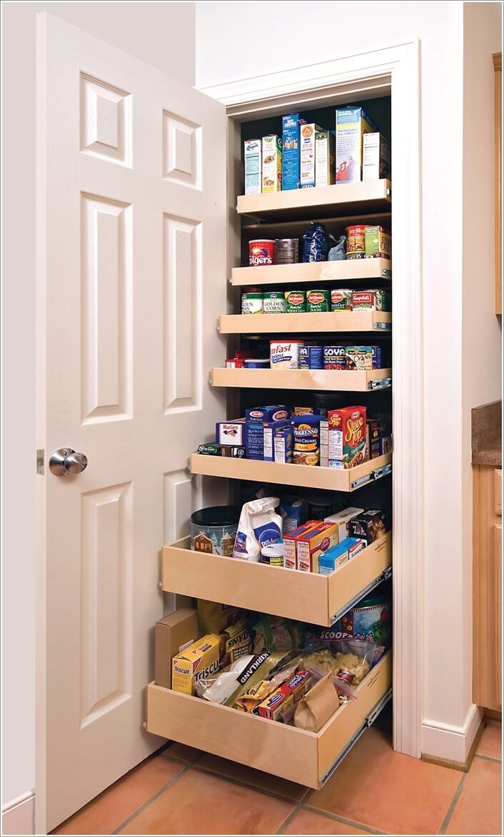 10 Clever Ideas to Store More in a Small Space Pantry 1