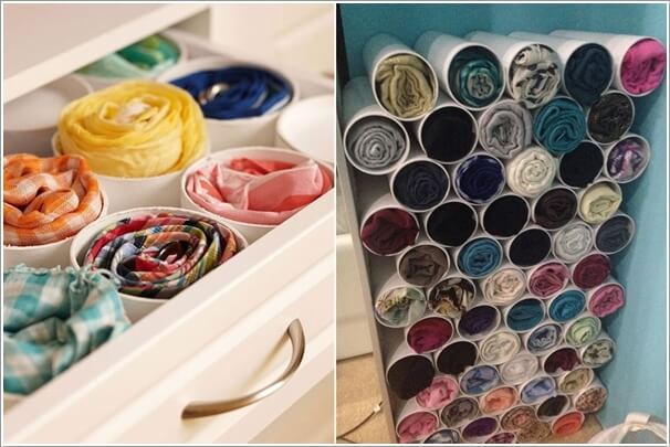 10 Clever Ways to Organize Your Scarves 3