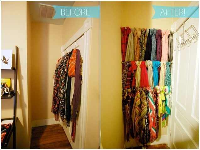 10 Clever Ways to Organize Your Scarves 1