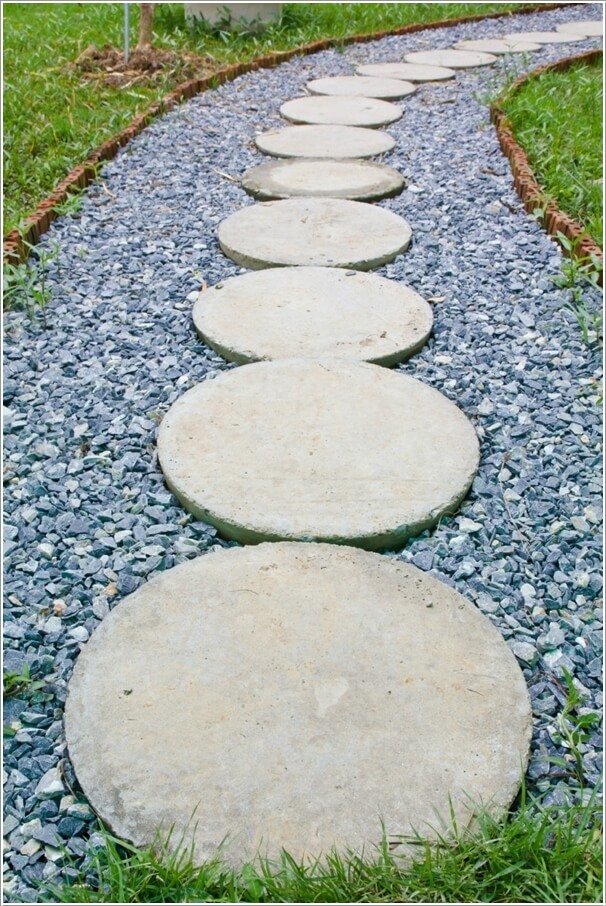 10 Cool Garden Walkway and Stepping Stones Combos 2