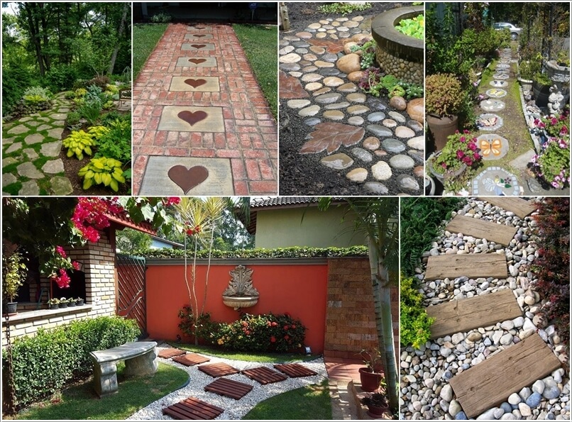10 Cool Garden Walkway and Stepping Stones Combos a