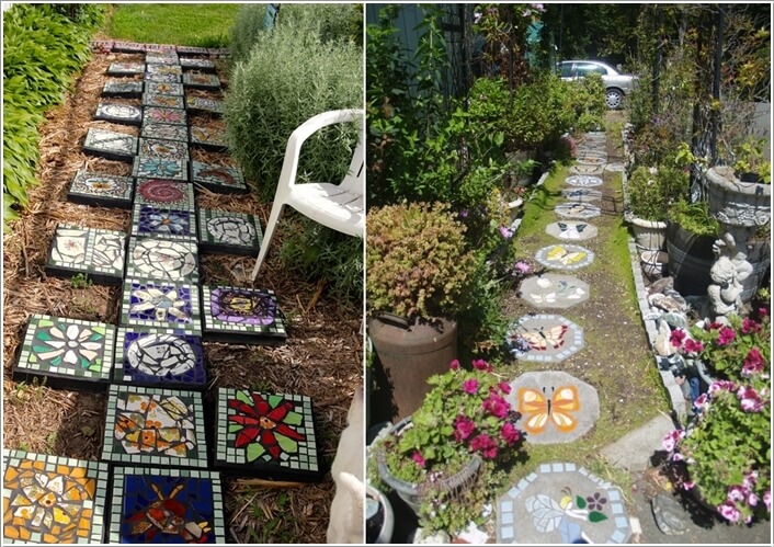 10 Cool Garden Walkway and Stepping Stones Combos 4