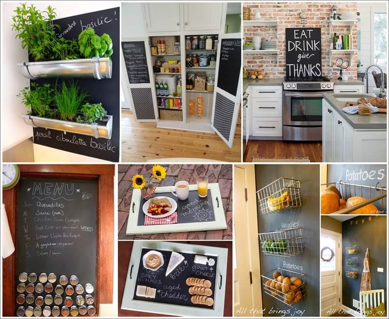 21 Interesting Kitchen Projects with Chalkboard Paint 1
