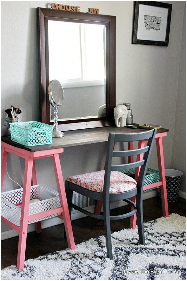 10 Cool DIY Makeup Vanity Table Ideas 5