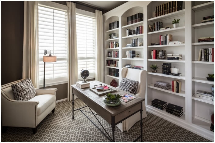 10 Stylish Ways to Dress The Windows of Your Home Office 2