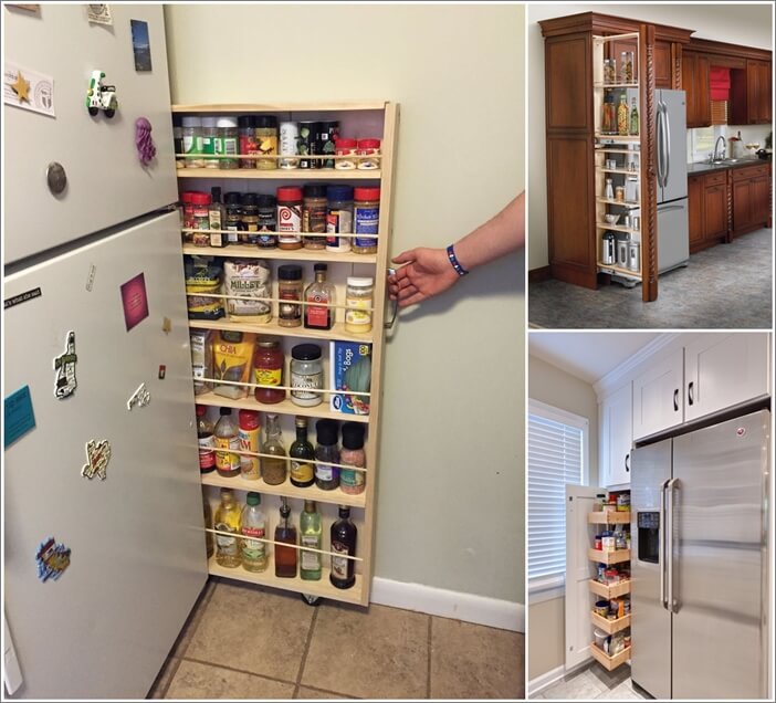 19 Clever Refrigerator Side Shelf Designs for Your Kitchen 1