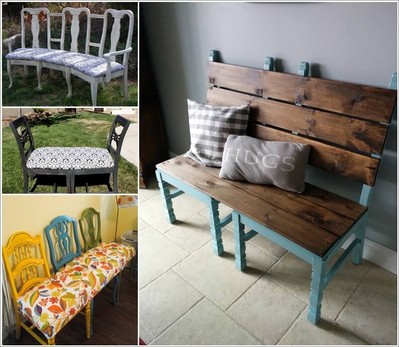 Here Are Some Cool Recycled Chair Bench Ideas 1