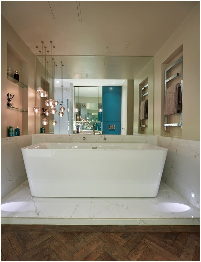 10 Chic and Classy Behind Bathtub Wall Ideas 8