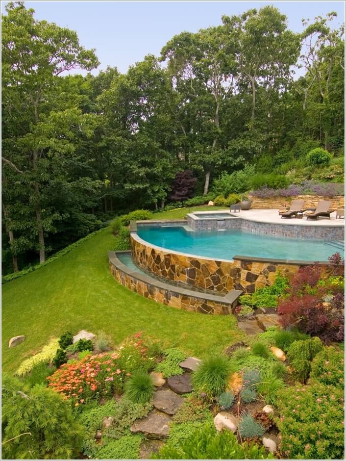 10 Wonderful Ideas to Design a Sloped Yard 8