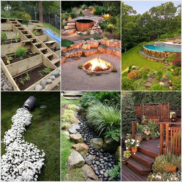 10 Wonderful Ideas to Design a Sloped Yard a