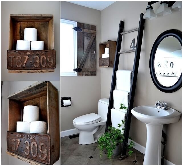 15 Clever Upcycled Bathroom Storage Projects 11