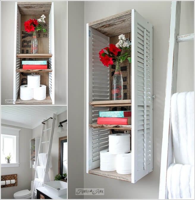 15 Clever Upcycled Bathroom Storage Projects 3